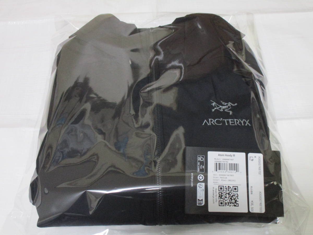 【※送料無料】超美品 ARC'TERYX アークテリクス アトム フーディ メンズ Mサイズ Black_画像1