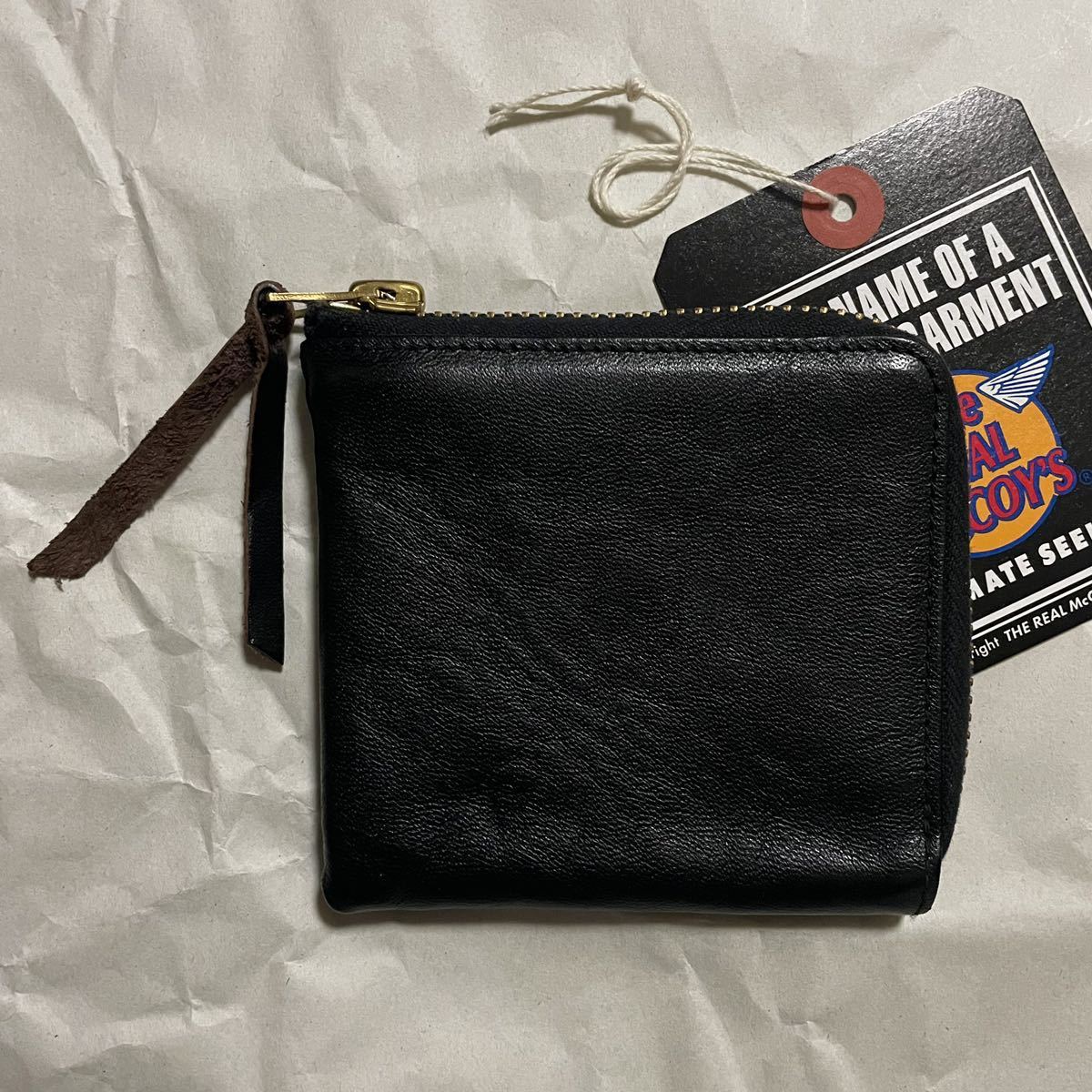 新品 リアルマッコイズ HORSEHIDE WALLET タグ付 茶芯馬革 ホースハイドウォレット BLK【W9.5×H9.5cm】REAL McCOY'S / 正規品_画像1