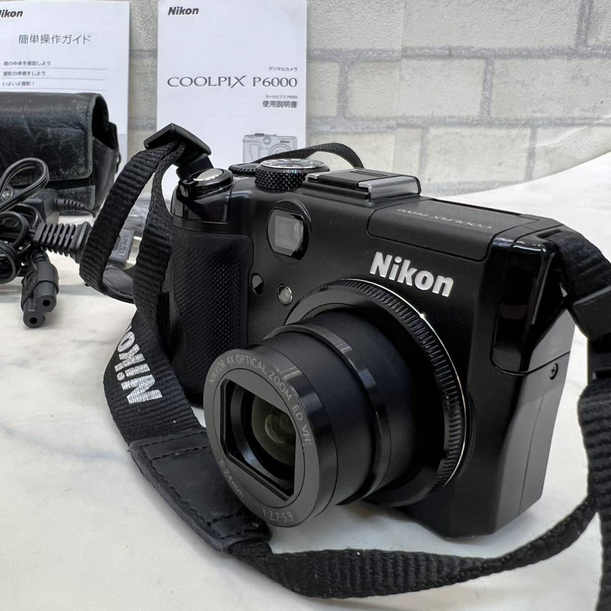 ニコン Nikon デジタルカメラ COOLPIX P6000 充電器、取説、各種ケーブル、2GB SDカード、ケース_画像9