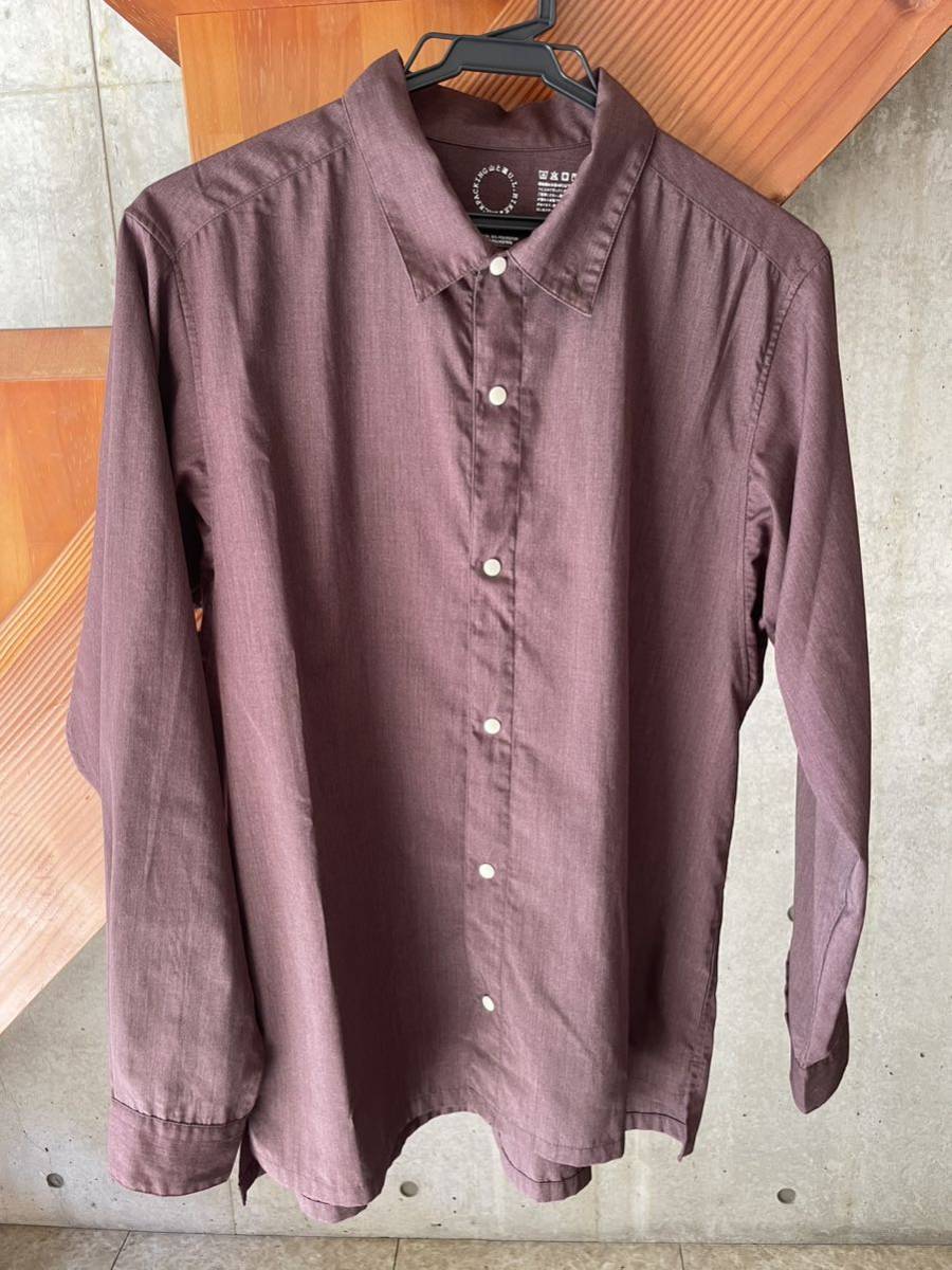 美品 山と道 bamboo shirt バンブーシャツ clove brown 長袖　ユニセックス M