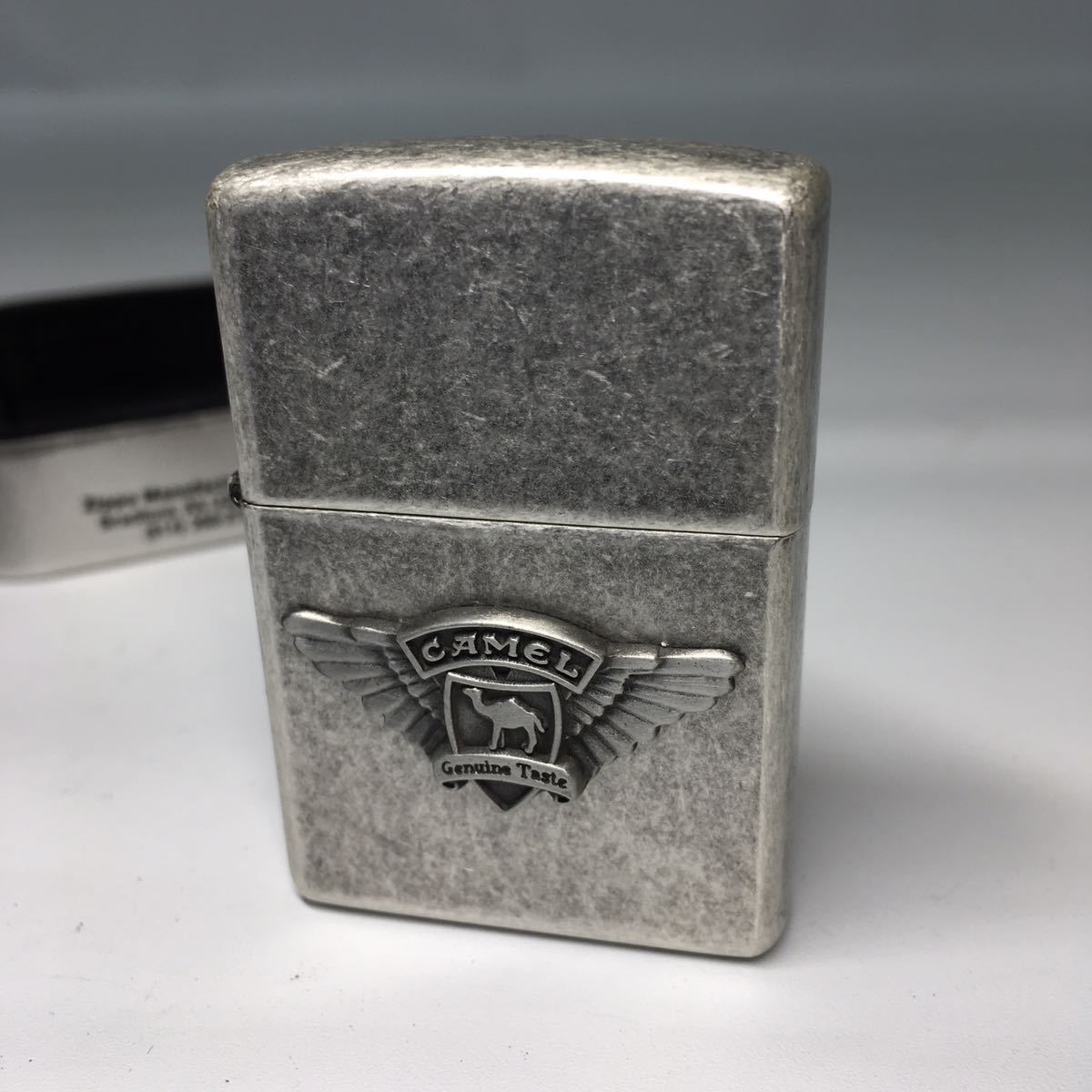 【美品】ZIPPO ジッポー CAMEL キャメル バイカーエンブレム メタリック Biker Wings Antique Silver【IK-00535】_画像6