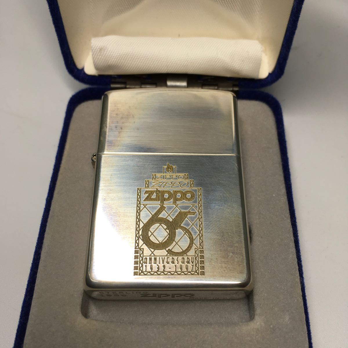 【1円スタート】ZIPPO ジッポー 65th Sterling silver 60周年 スターリングシルバー/1996年製 喫煙具 煙草【IK-00560】_画像2