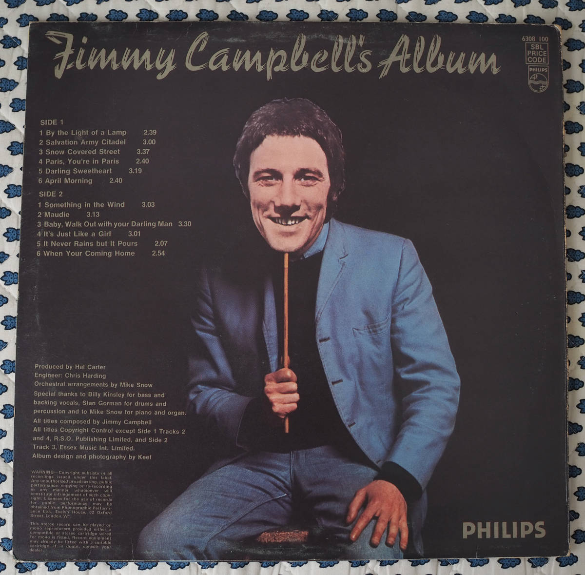 ★英国原盤★ Jimmy Campbell【 Album 】美盤★ 初回マト A1,B1 / Philips 6308 100 ◆ Rare 英国ORG盤!!!_画像2