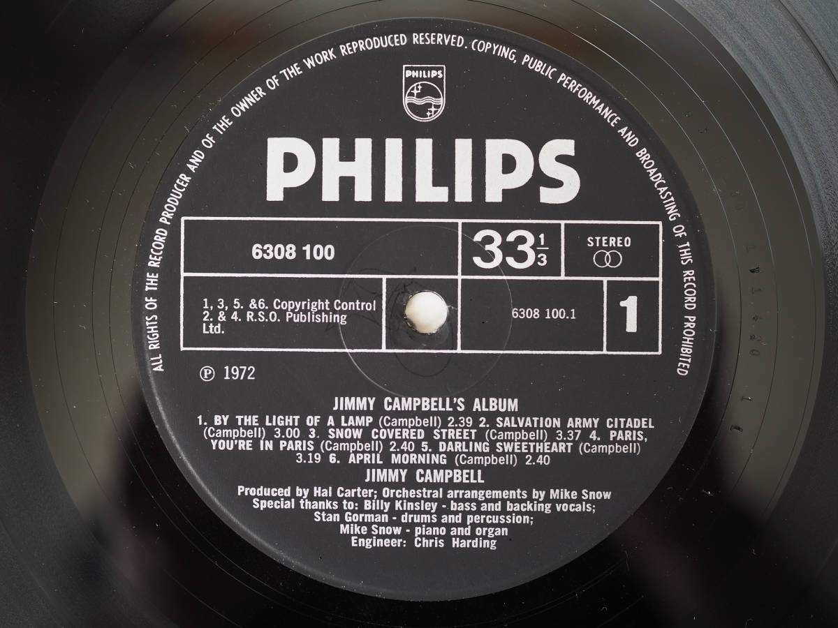 ★英国原盤★ Jimmy Campbell【 Album 】美盤★ 初回マト A1,B1 / Philips 6308 100 ◆ Rare 英国ORG盤!!!_画像9
