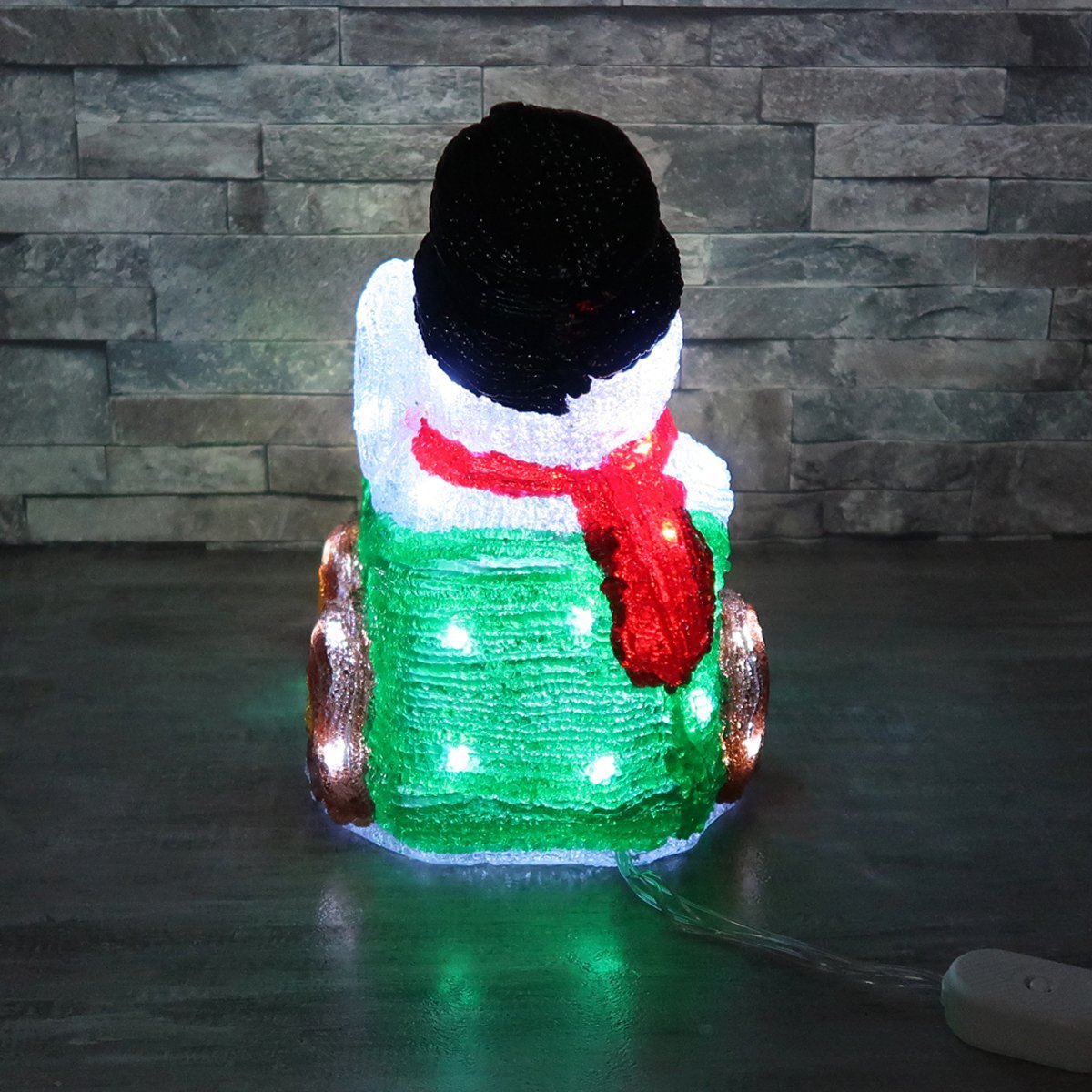 １円～売り切り クリスマス LED オブジェ クリスマスライト 光る 雪だるま スノーマン モチーフライト 立体 3D ガーデニング TAC-66_画像5