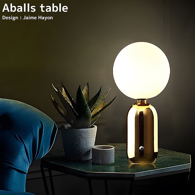 注目ブランドのギフト Aballs table テーブルランプ デスクライト おしゃれ 北欧 明るい 間接照明 LED デザイナーズ照明 北欧照明 寝室 モダン ガラス製 DL-30GO デスクライト