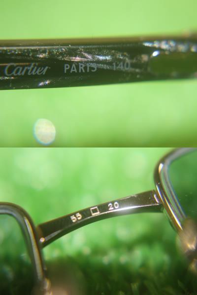 12061 Cartier カルティエ 度入り メガネ 眼鏡 めがね 140 55□20_画像3
