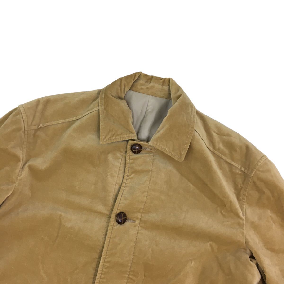 D496 大きいサイズ VAN JAC ヴァンジャケット 長袖 スエード ジャケット 上着 羽織り トップス 綿95%他 ベージュ系 メンズ LL_画像2