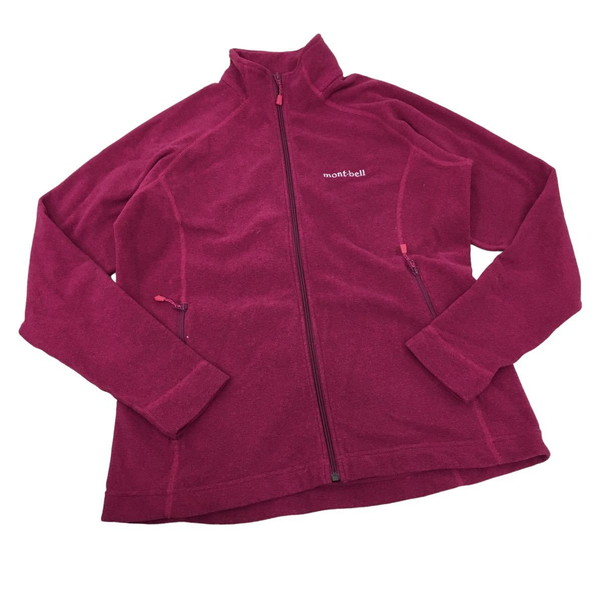 NC193 mont-bell モンベル chameece フリースジャケット シャミースジャケット 上着 羽織り トップス レディース S ピンクの画像5