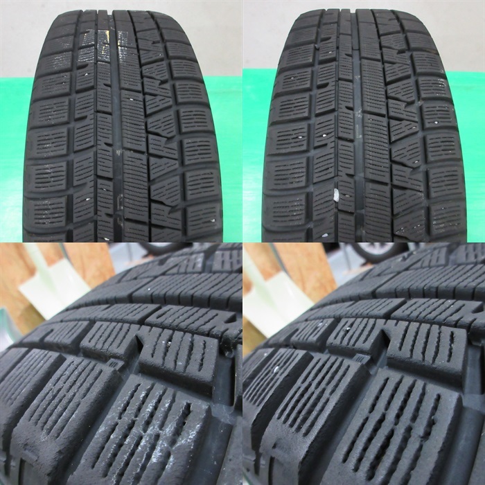 良品 インプレッサ 205/55R16 冬用2020年バリ山スタッドレス 80%-85%山 ヨコハマ iG50PLUS 4本 5穴PCD100 6J +45 CT200h カローラ 中古新潟_画像10