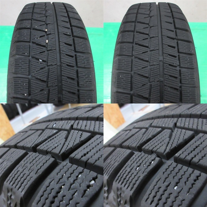 プリウスα 205/60R16 冬用2021年バリ山スタッドレス 80-85%山 ブリヂストンICEPARTNER2 4本 5穴PCD114.3 6.5J +40 ジェイド ノア 中古新潟_画像9