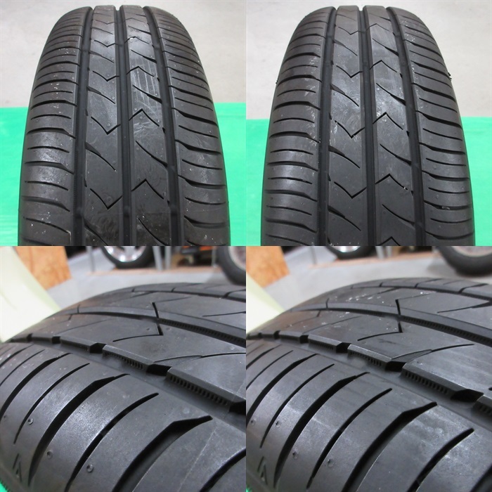 希少 ネイキッド純正 165/55R14 2021年バリ山夏タイヤ 85%-90%山 トーヨー SD-K7 4本 4穴PCD100 4.5J +45 ダイハツ純正 コペン 中古新潟_画像10