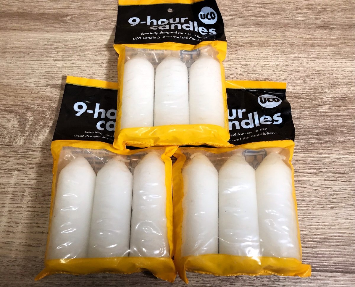 【新品】UCO ユーコ 9-hour candles キャンドルランタン用 ろうそく ３本入り３個セット_画像3