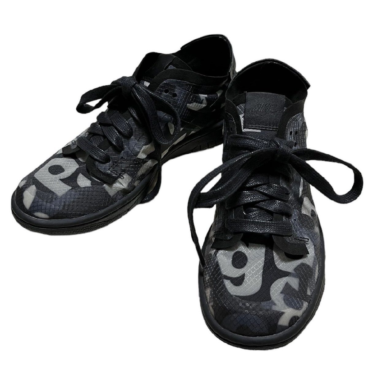 NIKE×COMME des GARCONS ナイキ コムデギャルソン 20SS WMNS DUNK LOW CDG MONOGRAM PRINT ダンクロー スニーカー CZ2675-001 23cm