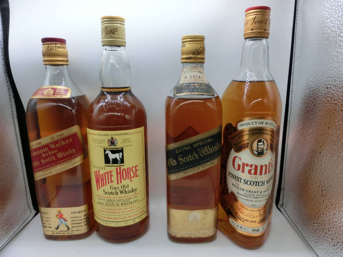 《・ウイスキー4本セット・Johnnie Walker2本・アルコール分、43度★WHITE HORSE・43度★Grants STAND FAST・43度・未開栓、保管品》_画像2