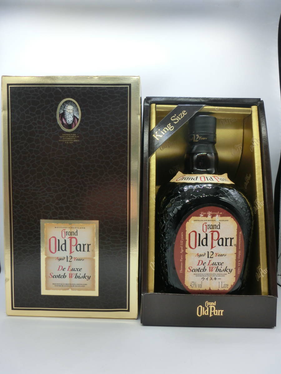 《・グランドオールドパー12年・スコッチウイスキー・Grand Old Parr・ 容量、１０００ml・アルコール分、43% ・未開栓、保管品》_画像1