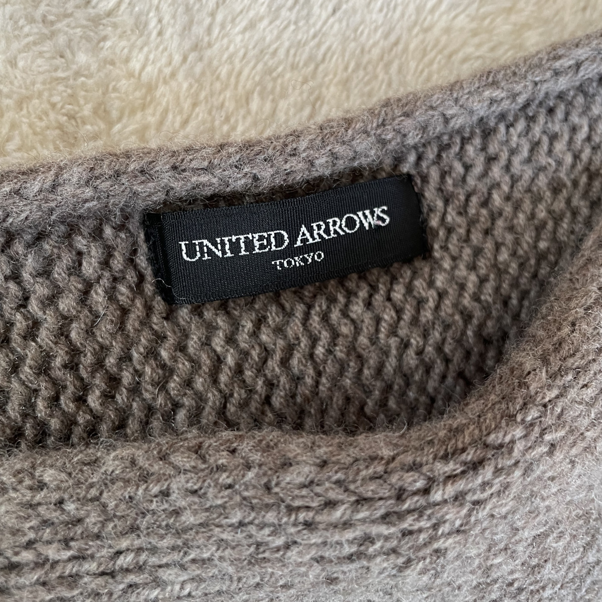 ★UNITED ARROWS ユナイテッドアローズ 毛 ウール100% ニット ワンピース 大人可愛い★_画像7