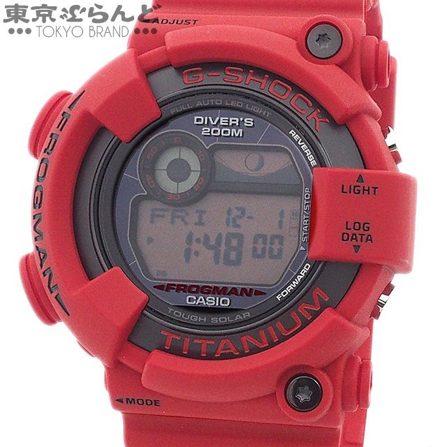 101696869 カシオ CASIO フロッグマン 30周年記念 DW-8200NT復刻デザイン GW-8230NT-4JR 赤 チタン 腕時計 メンズ タフソーラー 展示未使用