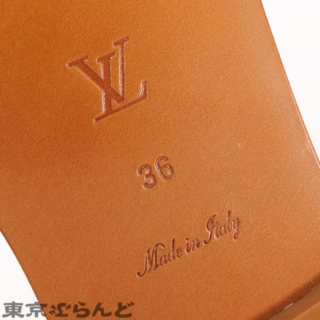 101699175 ルイヴィトン LOUIS VUITTON LVエスカル ロックイット ライン ブルー PVC タイダイ柄 ミュール 36 サンダル レディース_画像5