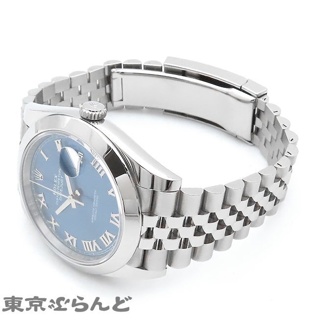 101703971 ロレックス デイトジャスト 41mm 126300 ランダム番 ブルー SS ジュビリーブレス 新ギャラ 箱・保証書付き 腕時計 メンズ 自動巻_画像2