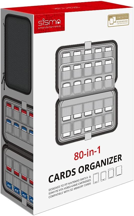 Sisma カードケース 80枚収納 for Switch Vita SDカード ゲームの整理用 ケース EVA素材 収納 ポーチ_画像6