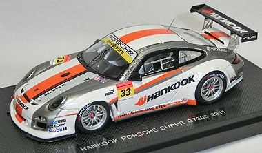 EBBRO 1/43 Hankook Porsche Super GT300'11 #33_お届けは未開封商品です