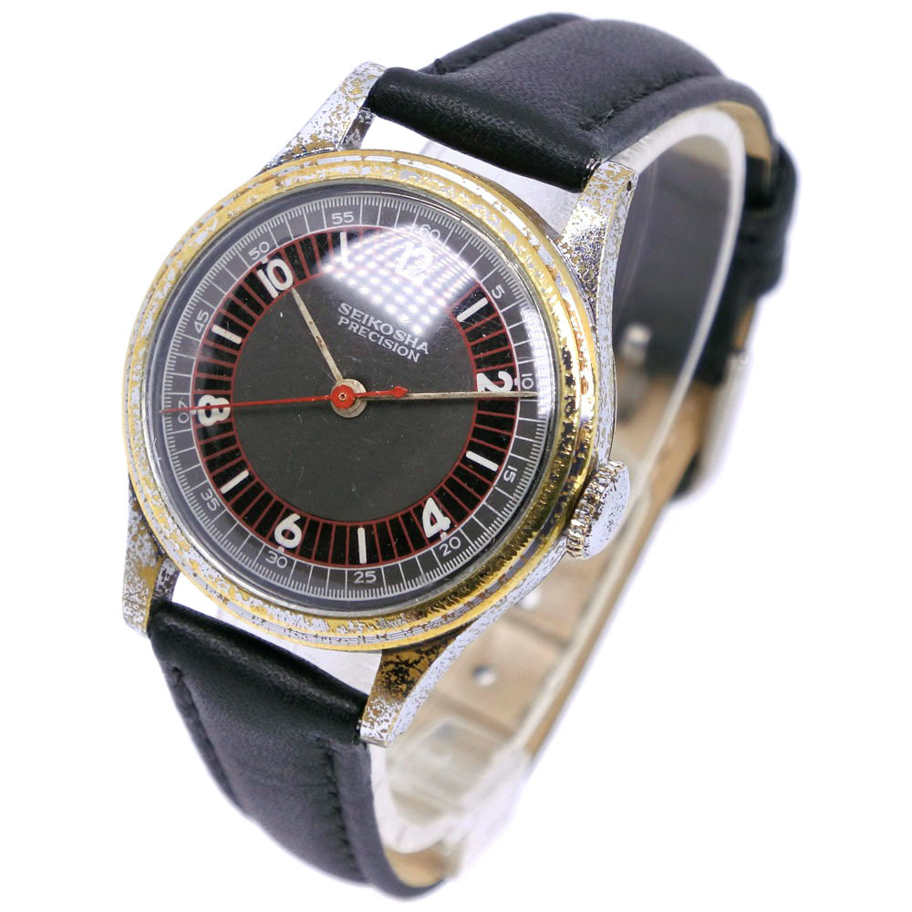 SEIKO セイコー SEIKOSHA PRECISION/プレシジョン 腕時計 SS×レザー 手巻き アナログ表示 ボーイズ【M141123002】中古_画像2