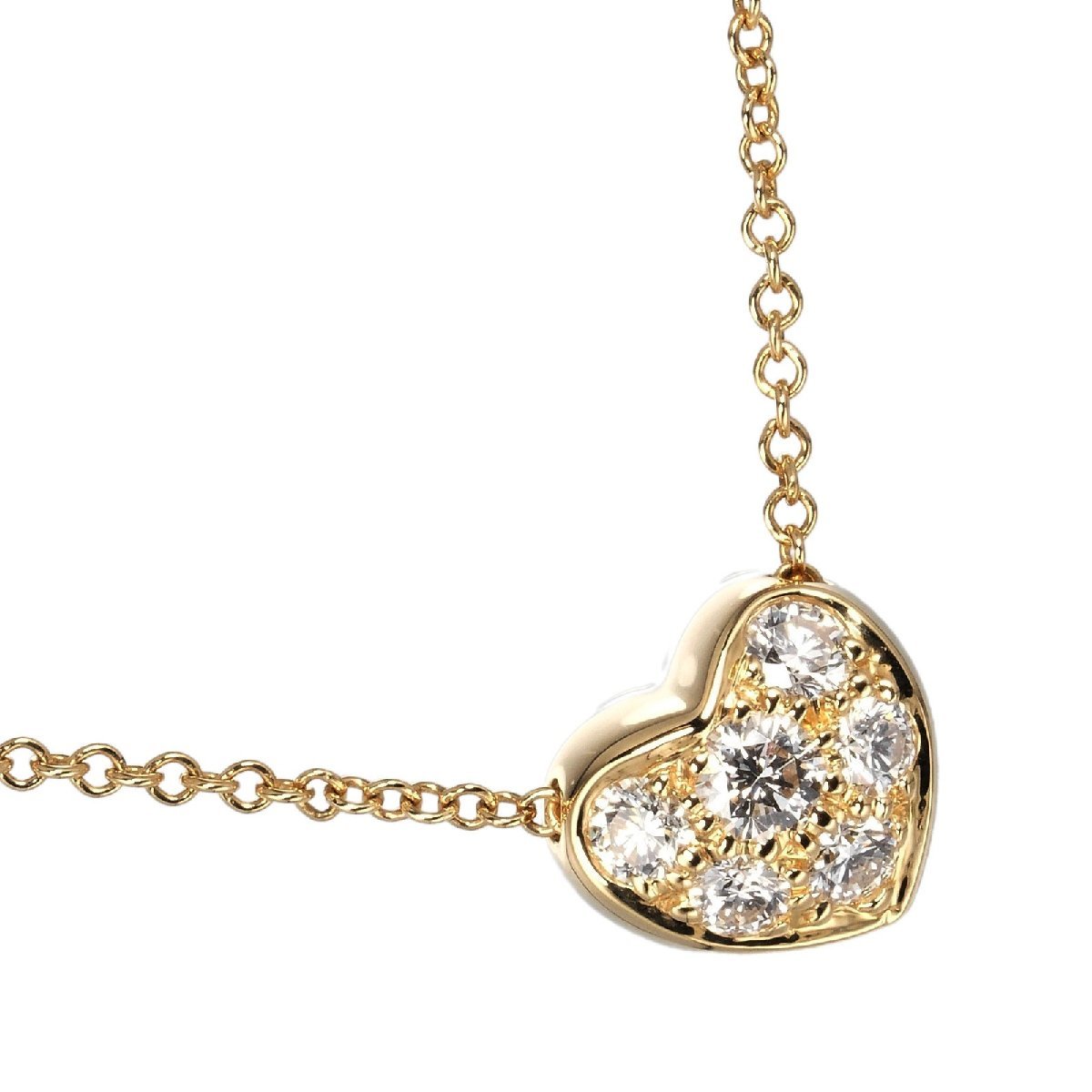 Tiffany Tiffany &amp; Co. Pave Heart Collece 2,55 K18 Y Gold 6p Diamond [I2111323142] Используется