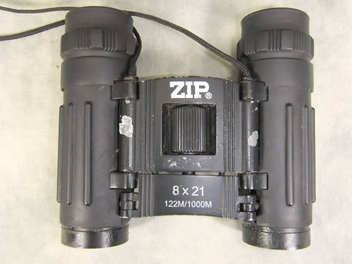 nc ア12-133 ZIP 双眼鏡 オペラグラス 8×21 アウトドア ライブ バードウォッチング キャンプ ケース付き ブラック 黒