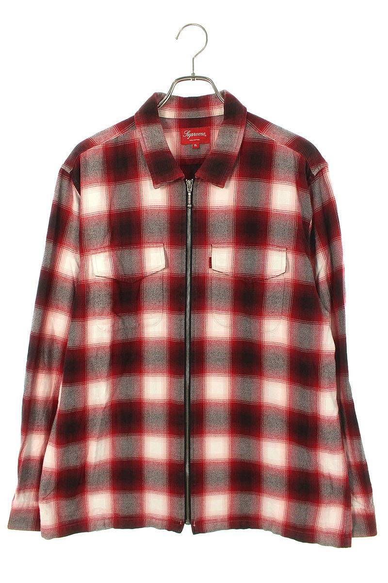 シュプリーム SUPREME 16SS Buffalo plaid flannel zip shirt サイズ:XL ジップアップチェック長袖シャツ 中古 BS99