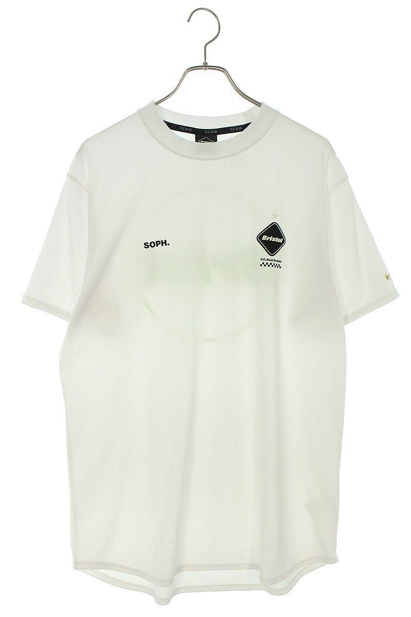 エフシーアールビー F.C.R.B. サイズ:XL ワッペン装飾ロゴプリントメッシュTシャツ 中古 BS99