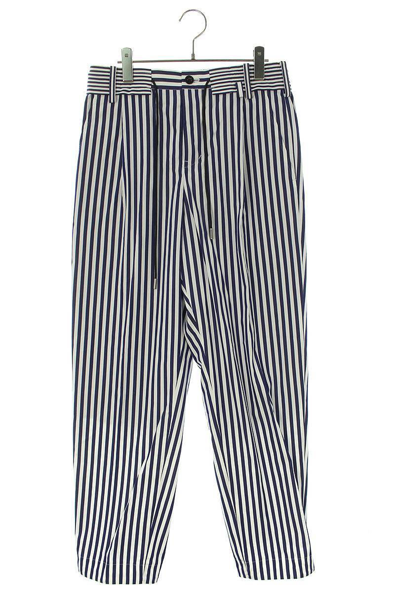 サカイ Sacai 23SS Thomas Mason Cotton Poplin Pants 23-03040M サイズ:2 ストライプコットンロングパンツ 中古 BS99