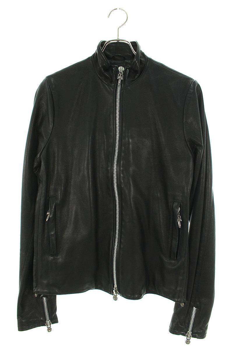 クロムハーツ Chrome Hearts PRFCT LTHR/パーフェクトレザー サイズ:S ダガージップシングルライダースレザージャケット 中古 SJ02