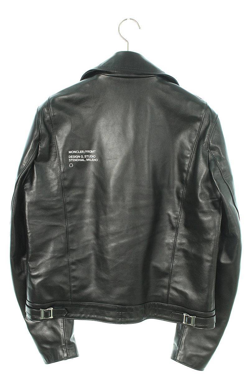 ルイスレザーズ モンクレールジーニアス ドゥエインサイクロン サイズ:3 フラグメントデザイン ダブルライダースジャケット 中古 BS99_画像2