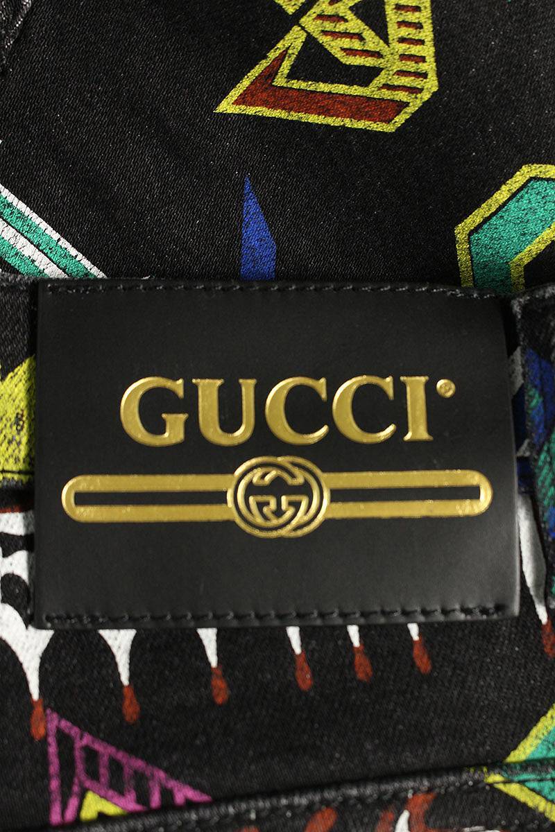 グッチ GUCCI 547983 XDADG サイズ:31インチ マルチプリントデニムパンツ 中古 BS99_画像3