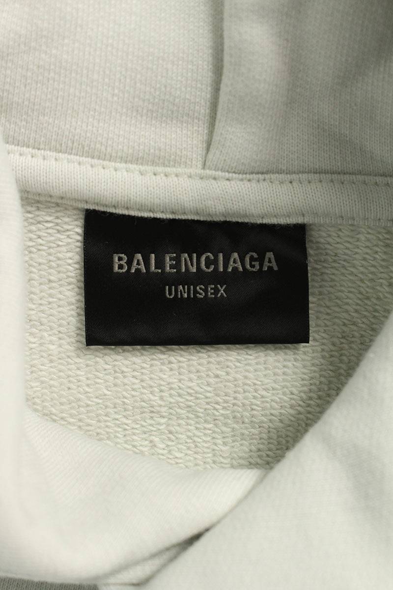 バレンシアガ BALENCIAGA 23AW 739024 TOVN9 サイズ:2 ロゴ刺繍プルオーバーパーカー 新古品 SS13_画像3