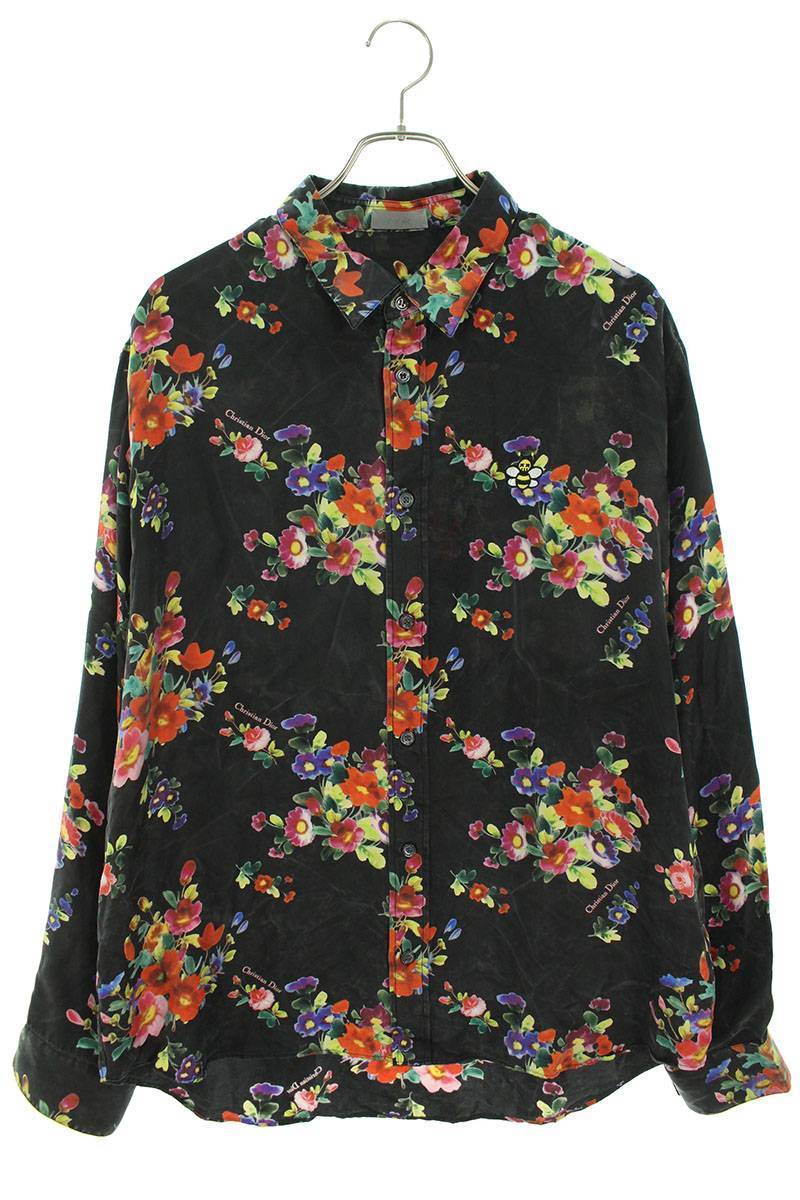  Dior DIOR 19SS 923C561W6009 size :40 BEE embroidery total pattern silk long sleeve shirt used SS13