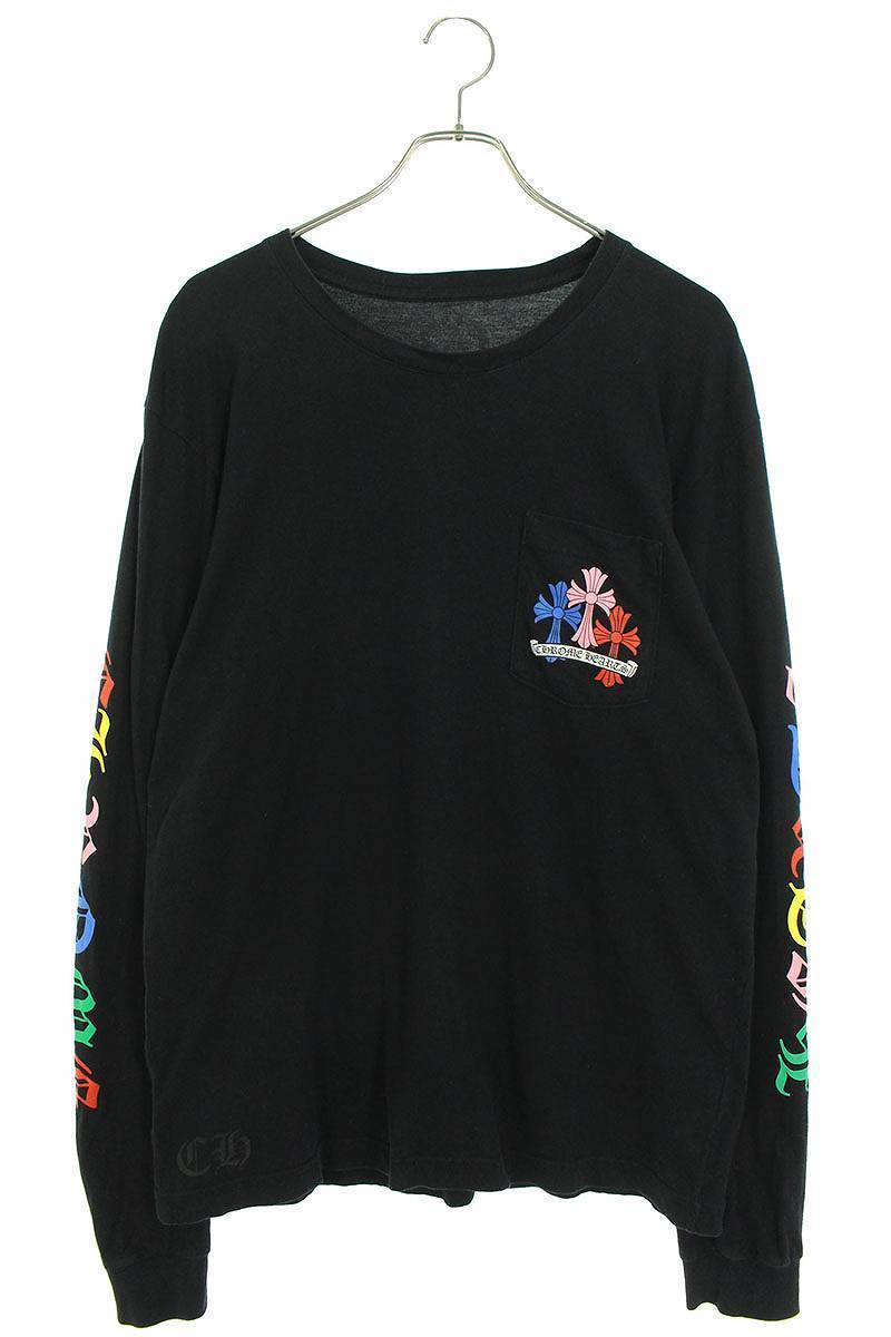 クロムハーツ Chrome Hearts MLTCOL CEM CRS LS サイズ:L マルチセメタリークロスプリント長袖カットソー 中古 SS13