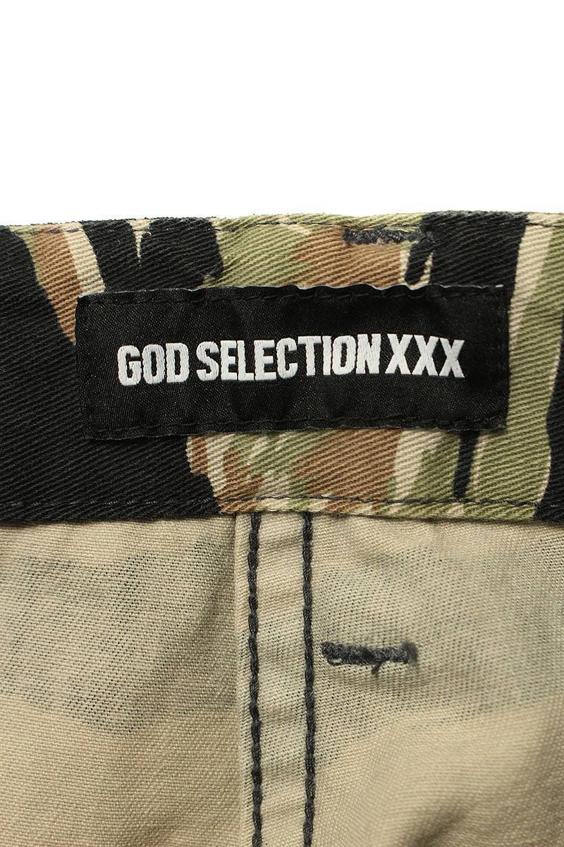 ゴッドセレクショントリプルエックス GOD SELECTION XXX 22AW サイズ:L タイガーカモカーゴロングパンツ 中古 BS99_画像3