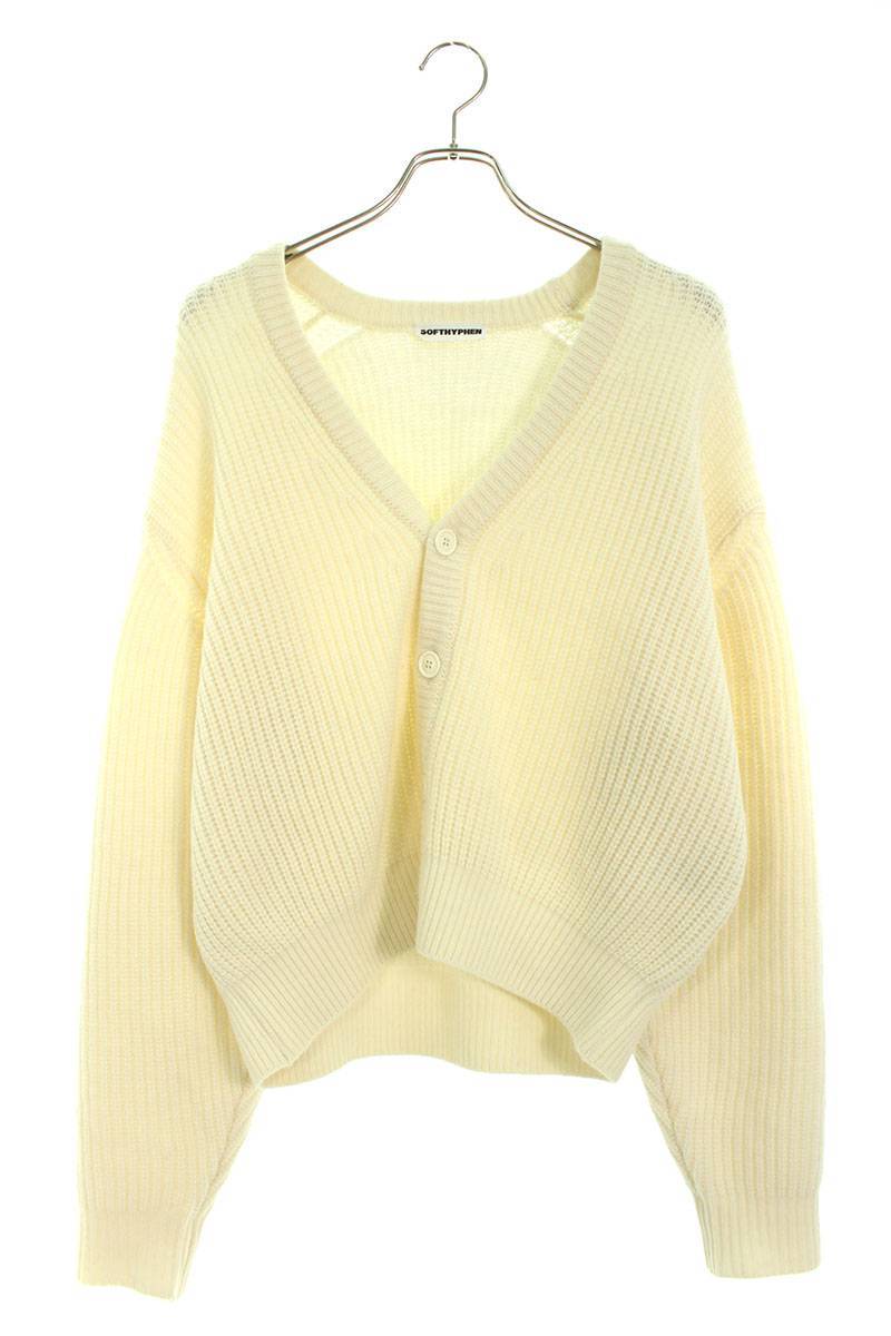 ソフトハイフン SOFTHYPHEN SHORT KNIT CARDIGAN MGMNT221037 サイズ:2 ショートニットカーディガン 中古 BS99