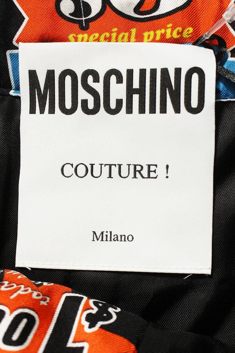 モスキーノ MOSCHINO サイズ:40 総柄シルクスカート 中古 BS99_画像3