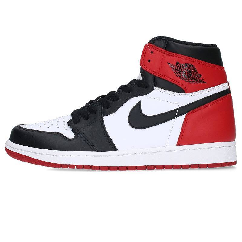 ナイキ NIKE AIR JORDAN 1 RETRO HIGH OG BLACK TOE 555088-125 28cm エアジョーダン1レトロハイオージーつま黒スニーカー 中古 SB01