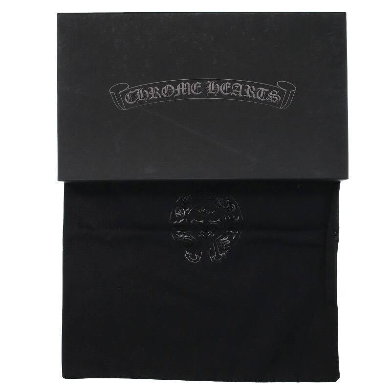 クロムハーツ Chrome Hearts SLIP ON BLK CALF/スリッポン サイズ:39 CHプラスレザーパッチダガー付レザースニーカー 中古 SS13_画像5