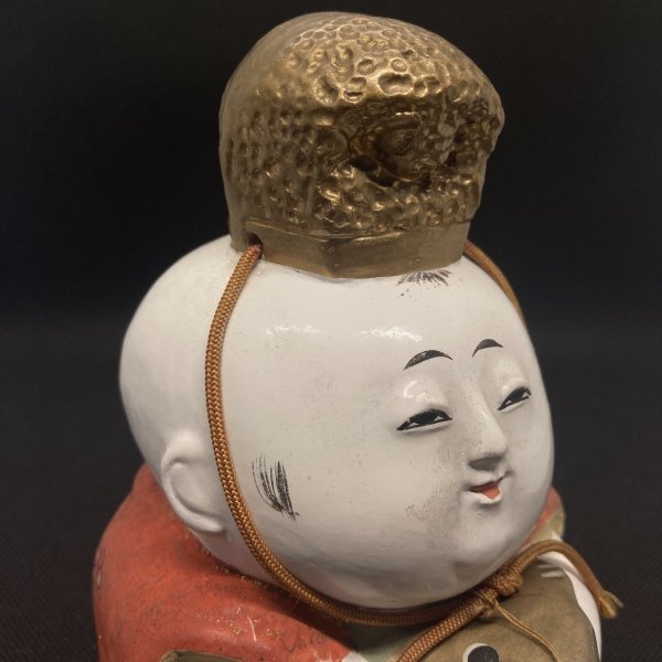 時代品　古い御所人形　御所人形　手に鯛　日本人形　童子人形　高さ15cm_画像5