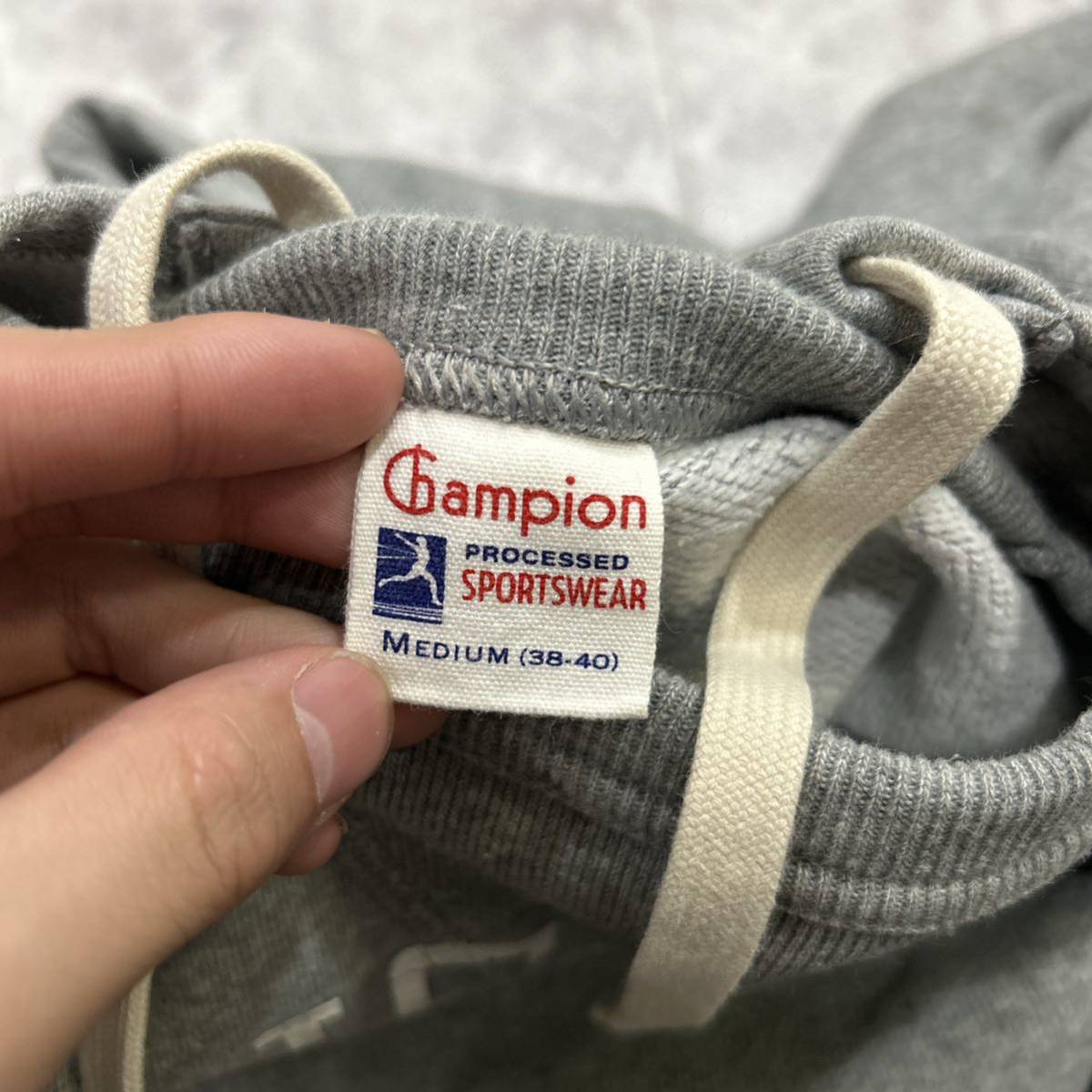 HH @ 人気 復刻モデル!! 'ランナータグ' Champion チャンピオン 高品質 COTTON スウェット プルオーバー パーカー M メンズ 上着 アウター_画像5