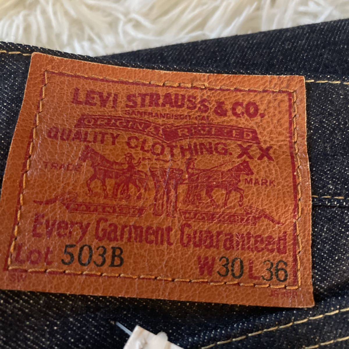 未使用品 50s復刻 Levi's 503B デニムパンツ サイズW30L36_画像2