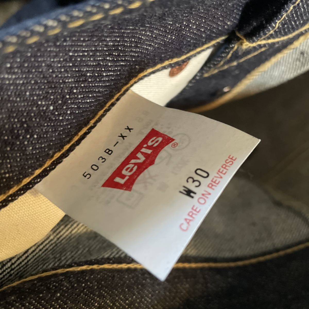 未使用品 50s復刻 Levi's 503B デニムパンツ サイズW30L36_画像7