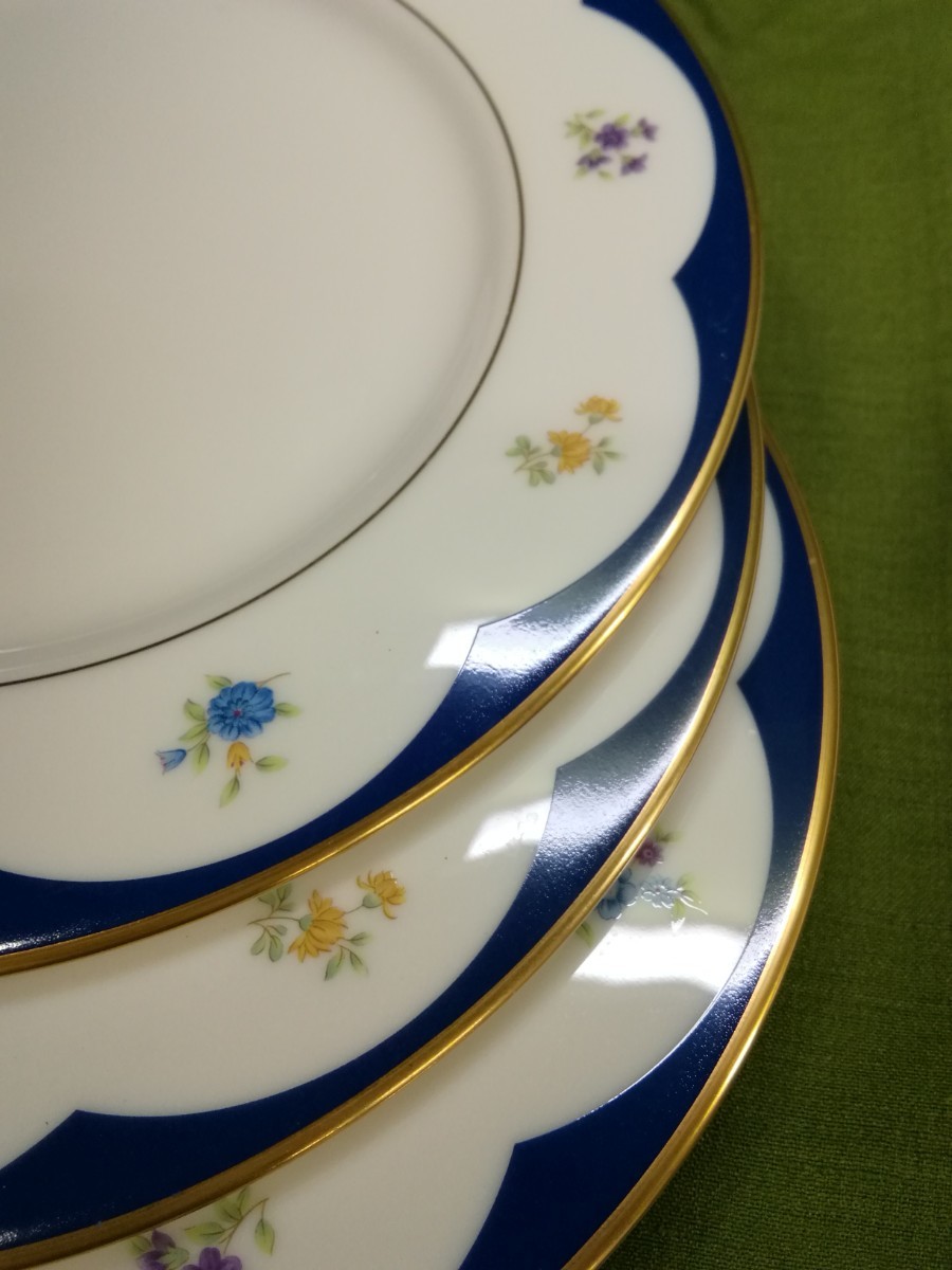 g_t P813 たち吉RICHFILD 洋食器 １番良く使う洋皿(直径約21.5cm/高さ1.5cm) 三枚組中古の画像7