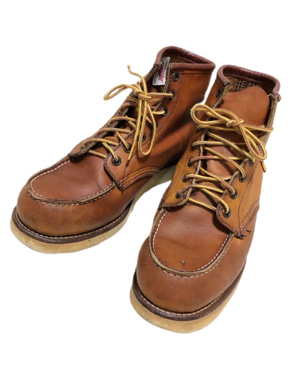 9556 USA製《RED WING レッドウィング》本革 レザー ワークブーツ ブラウン 8 1/2