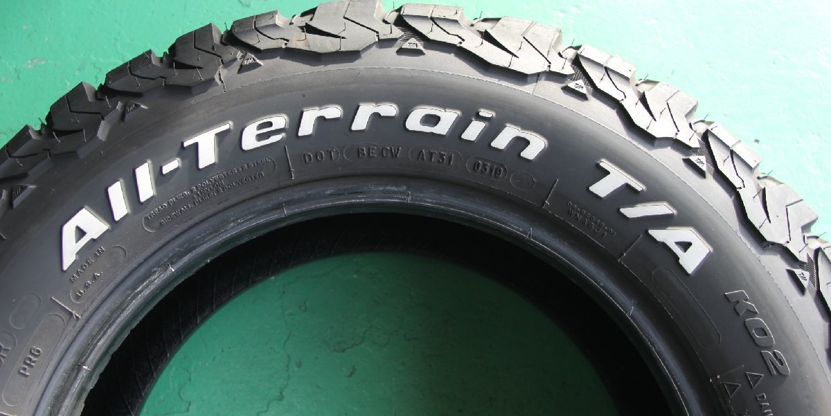 中古タイヤ 225/70R16 LT 102/99R PR6 BFGoodrich All-Terrain T/A K02 ビーエフグッドリッチ オールテレーン　４WD 4駆_画像5